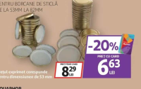 SET 20 CAPACE METALICE PENTRU BORCANE DE STICLĂ 53MM LA 82MM
