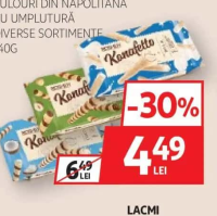 ROSHEN KONAFETTO RULOURI DIN NAPOLITANĂ CU UMPLUTURĂ DIVERSE SORTIMENTE 140G