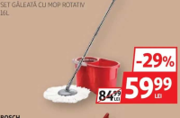SUMMY SET GĂLEATĂ CU MOP ROTATIV 16L