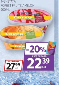 CORSO Înghețată forest fruits / melon 900ml