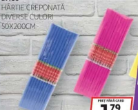 DACO Hârtie creponată diverse culori 50x200cm