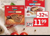 LOACKER NAPOLITANE CU UMPLUTURĂ DIVERSE SORTIMENTE 100G