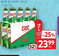 Ciuc Bere Blondă Sticlă 7+1x0.33l