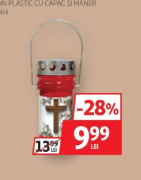 CANDELĂ FELINAR Din plastic cu capac și mâner 54H
