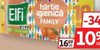 ELFI HÂRTIE IGIENICĂ FAMILY 10 ROLE 3 STRATURI