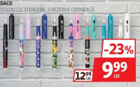 DACO Stilou cu ştergere, 2 rezerve cerneală