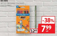 BIC KIDS SET 12 CREIOANE COLORATE EVO STRIPES