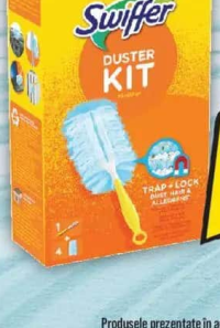 SWIFFER PĂMĂTUF PENTRU PRAF, 1 MÂNER + 4 REZERVE