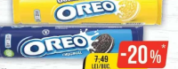 OREO Biscuiți cu cacao și cremă de vanilie/Golden, cu cremă de vanilie, 154g