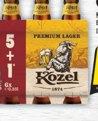 Kozel Bere blondă premium lager [5+1]x0.33L