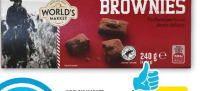 World's Market Brownies Cacao & Bucățele de Ciocolată 240g