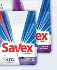 SAVEX DETERGENT PUDRĂ, WHITES & COLORS/COLOR & CARE, 20 SP., 2KG