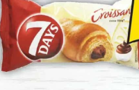 7DAYS Croissant cu cremă, diverse sortimente, 60g