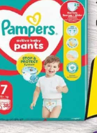 Pampers Scutece chilotel bebeluși mărimea 7, 17+ kg, 38 buc./mărimea 3, 6-11 kg, 62 buc./mărimea 4,