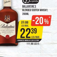 BALLANTINE'S BLENDED SCOTCH WHISKY, 200ML