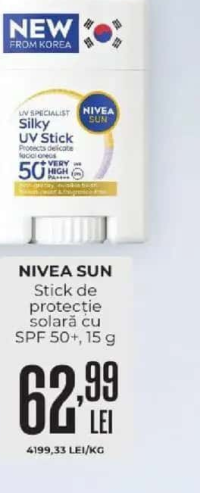 NIVEA SUN Stick de protecție solară cu SPF 50+, 15 g