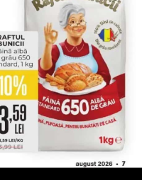 Raftul Bunicii Faina alba de grau 650 standard 1 kg