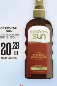 GEROVITAL SUN Ulei bronzant SPF 15, 150 ml