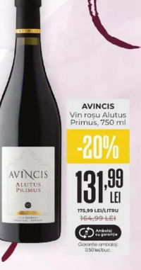 Avincis Vin roșu Alutus Primus, 750 ml