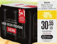 SILVA Bere Strong Dark, doză, 5+1 gratis x 500 ml