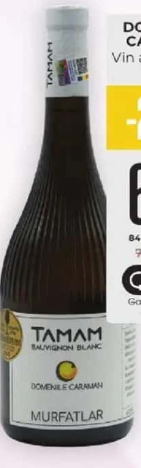 DOMENIILE CARAMAN Vin alb Tamam, 750 ml