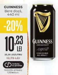 GUINNESS Bere doză, 440 ml