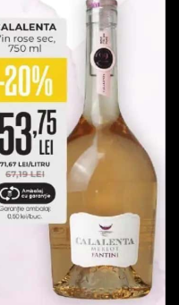 Calalenta Vin rose sec, 750 ml