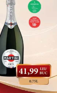 ASTI MARTINI vin spumant 7.5% alc. 0.75L