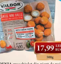 VALDOR mini crochete umplute cu brânză topită 500g