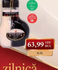 SHERIDANS lichior 15.5% alc. 0.5L