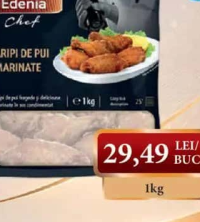 EDENIA Chef aripi de pui marinate 1kg