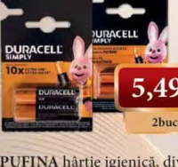 DURACELL Simply Alkaline AA/AAA baterii 2buc/set