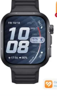 HUAWEI SMARTWATCH WATCH FIT 5 PRO, BLACK ALUMINIUM WITH BLACK FLUOROELASTOMER STRAP