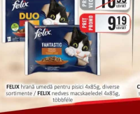 FELIX hrană umedă pentru pisici 4x85g, diverse sortimente