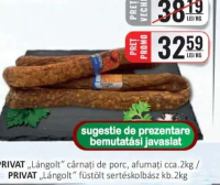 PRIVAT „Lángolt” cârnați de porc, afumați cca.2kg