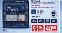 SENI Pants L chilot absorbant pentru bărbați, 10buc