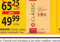 BRAVOS Classic cafea prăjită măcinată 1kg