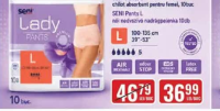 SENI Pants L chilot absorbant pentru femei, 10buc