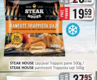 STEAK HOUSE cașcaval Trappist pane 500g / STEAK HOUSE panírozott Trappista sajt 500g