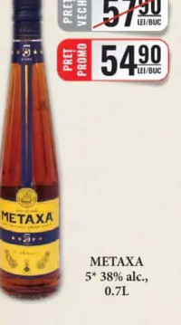 METAXA 5* 38% alc., 0.7L