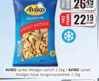 AVIKO Jacket Wedges cartofi 2.5kg / AVIKO Jacket Wedges héjas burgonyaszeletek 2.5kg