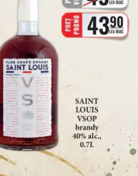 SAINT LOUIS VSOP brandy 40% alc., 0.7L
