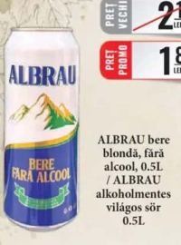 ALBRAU bere blondă, fără alcool, 0.5L