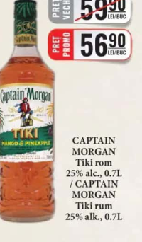 CAPTAIN MORGAN Tiki rom 25% alc., 0.7L