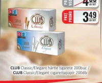 CLUB Classic/Elegant hârtie tigarete 200buc