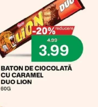 Lion Baton de Ciocolată cu Caramel Duo 60g