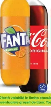 Coca Cola / Fanta Portocale Băutură carbogazoasă 2.5L
