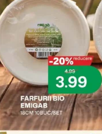 EMIGAB FARFURII BIO 18CM 10BUC/SET