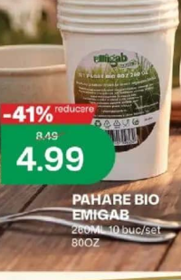 EMIGAB PAHARE BIO 260ML 10 buc/set 8OZ