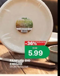 EMIGAB FARFURII BIO 26CM/10buc/set
